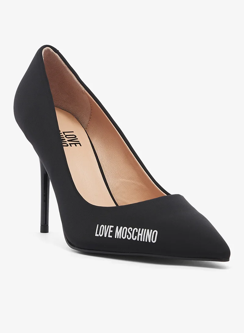 Love Moschino Rubber Logo Platform Pumps